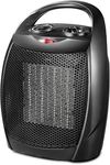 Kismile Small Electric Space Heater Ceramic Space Heater,Portable Heater Fan for Office with Adjustable Thermostat and Overheat Protection ETL Listed for Kitchen, 750W/1500W,10 Inch