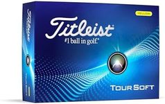 Titleist Tour Soft Golf Balls, Yellow (One Dozen)