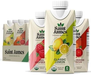 Saint James Iced Tea | Organic Black Tea | Organic, Non-GMO Black Tea, 12 Pack (16.9oz each) (Variety)