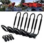 Telakeni Kayak Roof Racks, 4 Packs J-Bar Kayak Carrier Support Top Mount Canoe Racks for SUV, Universal Cars, Trucks, Jeeps