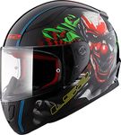 LS2 FF353 Rapid Happy Dreams Glow-In-The-Dark Motorcycle Helmet Medium