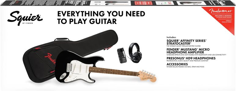 Squier Affinity Stratocaster Electric Guitar Pack – Black