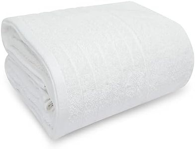 Tens Towels Jumbo Bath Sheet, Oversized Bath Towel 40 x 80 Inches, 100% Cotton Towels, Lighter Weight & Super Absorbent, Quick Dry Bath Towel Sheet (Pack of 1) (White)