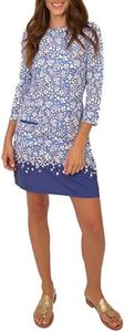 Cabana Life Shift Dress, UPF 50+ Sun Protection Casual Dress, Boat Neckline, Quarter Sleeve, Womens Fashion, Tahoe Floral, Small