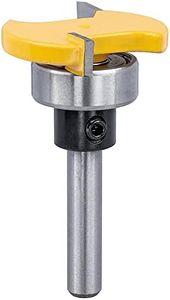 Yakamoz Bearing T-Slot Cutter Router Bit, 1/4 Shank Wood Carbide Milling Cutter Router Surfacing Bit Woodworking Cutting Tool