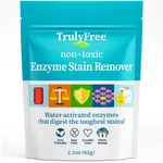 Truly Free Enzyme Laundry Stain Remover - Natural Laundry Detergent Booster for Blood, Grass, Pet Urine & Odor - Biological Washing Powder for Clothes, Couch Fabric (50 Scoops)