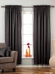 Black Rod Pocket 90% blackout Curtain/Drape/Panel - 50W x 84L - Piece