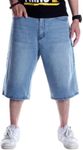 LUOBANIU Men's Denim Shorts Casual Baggy Jean Shorts Classic Loose Fit Summer Vintage 90S Skateboard Jogging Dance Shorts 022-1 Blue 44