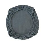 Elastic Stretch Chair Seat Cover Round Spandex Chair Covers Covers Removable Washable fit for Office Chairs,Dining Room Chairs,Bar Stools (Gray)