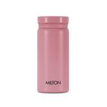 Milton Minimate 200 Thermosteel Insulated Water Bottle, 190 ml, Berry | Hot and Cold | Leak Proof | Office Bottle | Sports | Home | Kitchen | Travel | Easy to Carry | Rust Proof