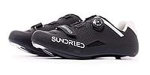 Sundried Mens Pro Road Bike Shoes use with Cleats MTB, Spin Cycle, Indoor Riding Road Cycling (UK8, Black)