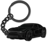 glahorse For Dodge Challenger Dakota Charger SRT Avenger Durango Caravan Keychain，For Dodge Charger Accessories 2015-2022, Pure Black, 5*2*1