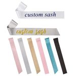 Munidow Custom Sash - Personalized Sash for Women Customized Sash, Birthday Sash, Sashes for Pageants, Winner Sash, Custom Congratulation Sashes, Bridesmaid Sashes Bachelorette Party Sash