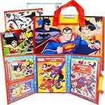 Comic DC Justice League Activity Set with Superhero Coloring Book, Stickers, Games, Puzzles and More (Travel Party Pack)