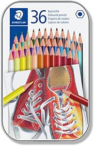 STAEDTLER 175 M36 Wood-Free Coloured Pencils - Assorted Colours (Tin of 36)