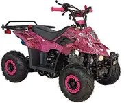 110cc ATV Four Wheelers Fully Automatic 4 Stroke Engine 16" Tires Quads for Kids Carbon Fiber