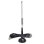 HYS 27MHz Magnetic Mount Aerial CB Antenna Compatible with Cobra Midland Uniden Maxon Portable Handheld CB Radio, Mobile Radio, Radio Scanner (PL259)