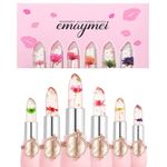 Tinted Lip Balm, Colour Changing Lip Balm 3Packs Clear Flower Jelly Lipstick Nutritious Moisturizer Lip Balm Natural Lip Protection Lip Repair Gifts For Teenage Girl (6pcs (Gift Package))