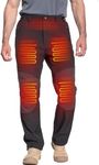 DEWBU Heated Pants for Men with 12V Battery Pack, Black, 2XL | Fast Heating, 5 Heating Zones, Fleece Lined, Water Resistant, Machine Wash, Winter Hunting, Outdoor Work, Motorcycle Trouser