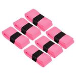 PATIKIL 43.3" Tennis Racket Grip Tape, 6 Pack PU Overgrip Stretchy Non-Slip Absorb Sweat for Badminton Fishing Rod, Pink