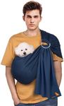 Dog Sling Carrier,Soft Carry Slings Front Pack for Small Puppies/Cats Under 15lbs,Adjustable Wrap,Anti Pet Anxiety,Easy Use,Hands Free