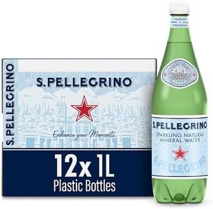 S.Pellegrino Sparkling Natural Mineral Water, 33.8 fl oz. Plastic Bottles (Pack of 12)