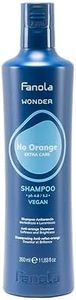 Fanola Wonder No Orange Shampooing neutralisant avec reflets orange pour cheveux blonds et châtain clair avec action tonifiante immédiate, sans SLS/SLES et végétalien, 350 ml