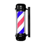 AKWEA Outdoor Waterproof Barber Pole Led Light,Classic Style Rotating and Illuminated Hair Salon Barber Shop Sign,red White Led Blue Strips,71cm/28in