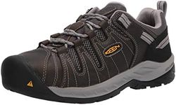 KEEN Utility Men’s Flint 2 Low Height Steel Toe Non Slip Industrial Work Shoes, Gargoyle/Paloma, 11 D (Medium) US