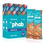 Phab Butterscotch Caramel Granola Snack Bars | Healthy Cereal & Breakfast bar | High Fiber, Gut-Friendly | No Trans Fat, No Preservatives | Source of Protein | Goodness of Oats ( Pack of 6X 30g )