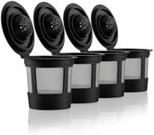 4 Black Reusable K Cups for Keurig 