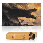 Paramint Ancalagon The Black (Stitched) - MTG Playmat by Anato Finnstark, LOTR Lord of the Rings - Compatible with Magic the Gathering Playmat - Play MTG, YuGiOh, TCG - Original Play Mat Art Designs