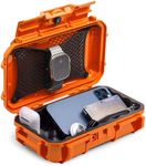 Evergreen 56 Waterproof Dry Box Protective Case - Travel Safe/Mil Spec/USA Made - for Tackle Organization of Cameras, Phones, Camping, Fishing, Hiking, EDC, Water Sports, Knives (Orange)