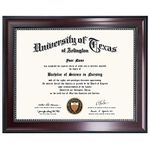 GraduationMall 8.5x11 Diploma Frame Mahogany with Gold Beaded Certificate Document Frame | Real Glass | Wall & Tabletop Design