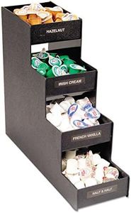 Vertiflex Commercial Grade Narrow Condiment Organizer, 8 Compartments, 6 x 19 x 15.88, Black