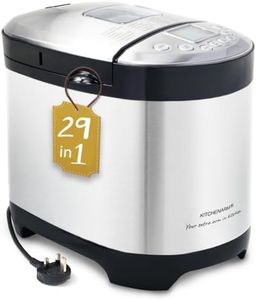 KITCHENARM 29-in-1 SMART Bread Machine with Gluten Free Setting 2LB 1.5LB 1LB Bread Maker Machine with Homemade Cycle - Stainless Steel Breadmaker with Recipes Whole Wheat Bread Making Machine