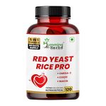 Humming Herbs Red Yeast Rice Pro 5-in-1 Supplement | Red Yeast Rice, Omega-3 (EPA/DHA), CoQ10, Niacin (Nicotinamide), ALA | 120 Veg Capsules | 60 Day Supply
