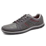 Rockport Men's Get Your Kicks Mudguard Blucher, Castlerock Grey Leather, 10 Wide