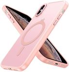 DUEDUE for iPhone X Case iPhone Xs Case Compatible with MagSafe Magnetic Case Slim Cover Protective Shockproof Translucent Matte Phone Cases for iPhone X/XS 5.8 Inch 2018 Pink