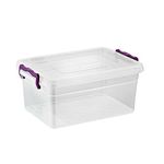 Plastic Storage Box Boxes Lid Handles Food Container Home Kitchen Office Box UK (20L)