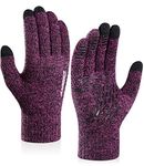 coskefy Winter Knit Gloves Touchscreen Gloves Thermal Wool Lined Texting Gloves Running Gloves for Men Women