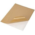 NATURALABEL 100 Full Sheets Sticky Printable Brown Kraft Paper Sticker Labels 8.5" x 11" Self Adhesive Labels for Laser & Inkjet Printer