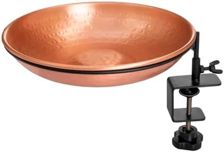 Monarch Abode 17066 Pure Hand Hammered Deck Mounted Stand Copper Bird Bath