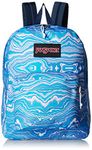 JanSport Black Label Superbreak Backpack - Lightweight School Bag | Blue Geode Load Print