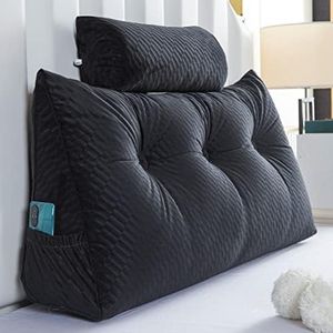 Gpround Wedge Headboard Pillows + Head Roll Pillow Bed Wedge Pillow for Headboard Large Bolster for Bed Rest Reading Pillows Backrest Pillows for Sitting in Bed