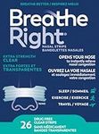 Breathe Right Extra Clear Nightly Sleep, Clear, 26 Count (Pack of 1)