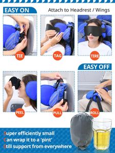 SARISUN Travel Pillow – Black Neck Support Cushion