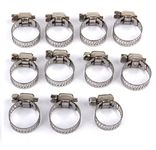 SSKR 8 Piece Adjustable Pipe Hose Clamps - Size 1.25 Inch | Adjustable - 1 Inch to 1.5 Inch