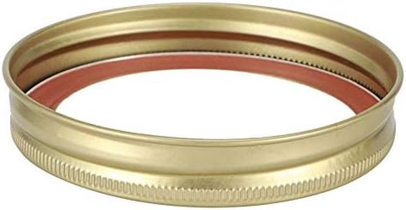‎Fdit 10Pcs Canning Lids, Mason Jar Lids Split Type Glass Jar Canning Lids Round Food Container Sealing Cover Kitchen Accessory (70mm Gold Circular Ring+Cover Plate)