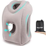 Maliton Inflatable Travel Pillow, Neck Pillow for Airplane for Sleep to Avoid Neck|Shoulder Pain, Comfortably Supports Head and Chin for Airplane |Home|Office Nap, Travel Essentials for Train Car